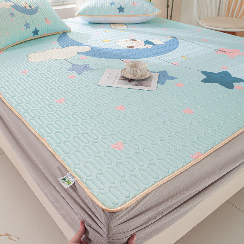 Thai Latex Mattress Protector Set with Cooling Fabric