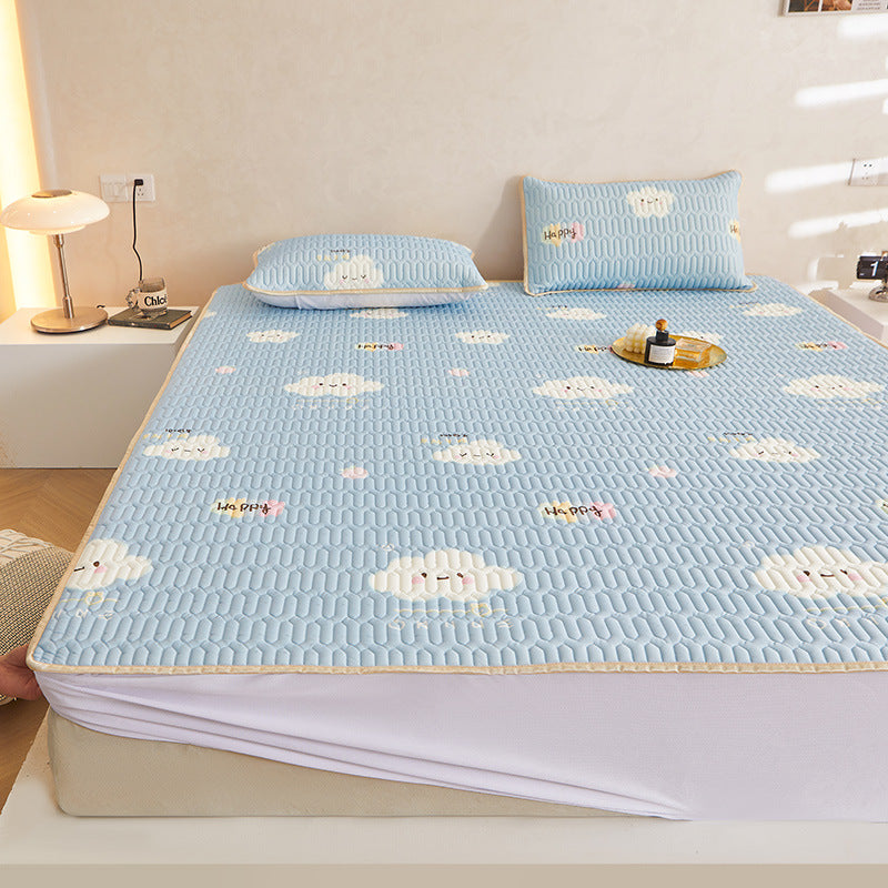 Thai Latex Mattress Protector Set with Cooling Fabric