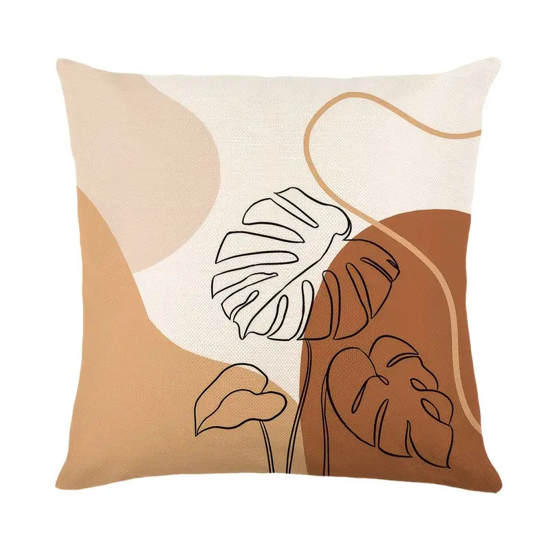 Nordic Morandi Abstract Lines Throw Pillowcase 17.71in