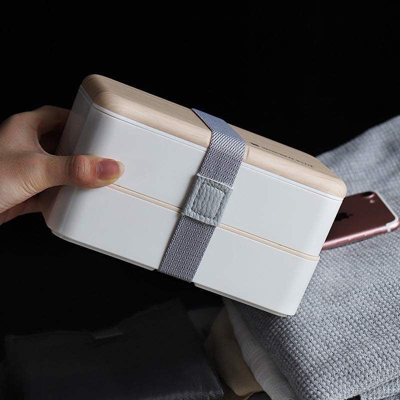 Nordic Style Double-Layer Lunch Box for Work and School